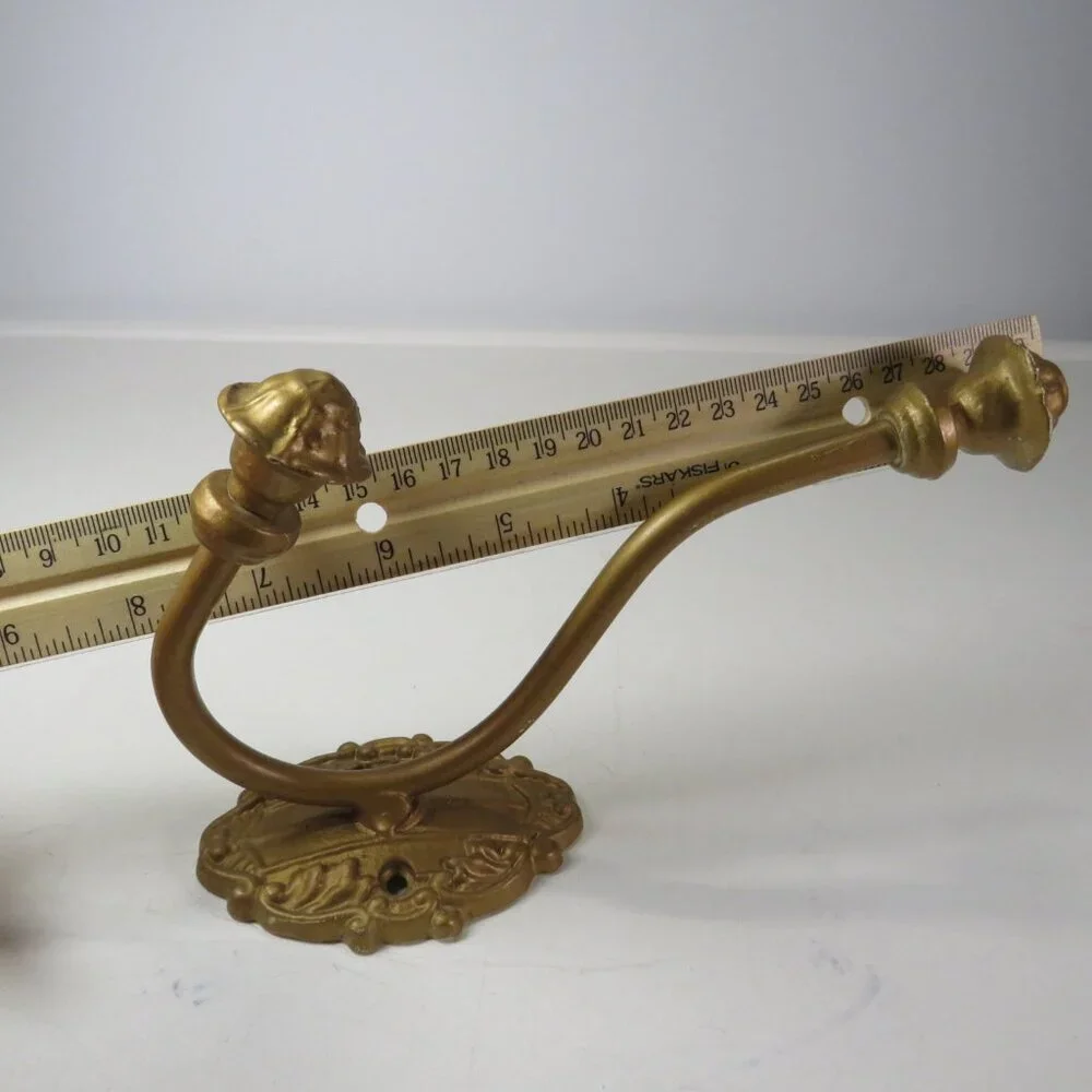 Cast Iron Metal Hook Warm Gold 8 1/4